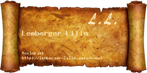 Lemberger Lilla névjegykártya